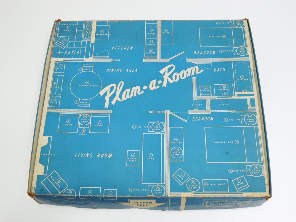 ץ󡦥롼 PlanARoom ƥꥢ ǥ å Interior Design Kit 1/2in. =1ft. ߥ˥奢   1960s ӥơ 