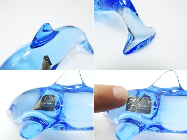 ɡ ե Daum France ꥹ ɥե ֥ Crystal Dolphin Sculpture ֥롼 
 