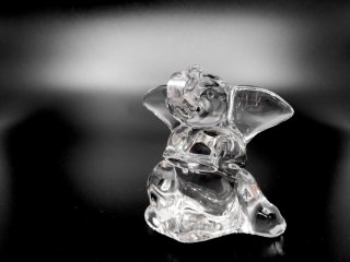 ビレロイ&ボッホ Villeroy&Boch クリスタル オブジェ ゾウ Crystal Sculpture elephant 置き物 ●
