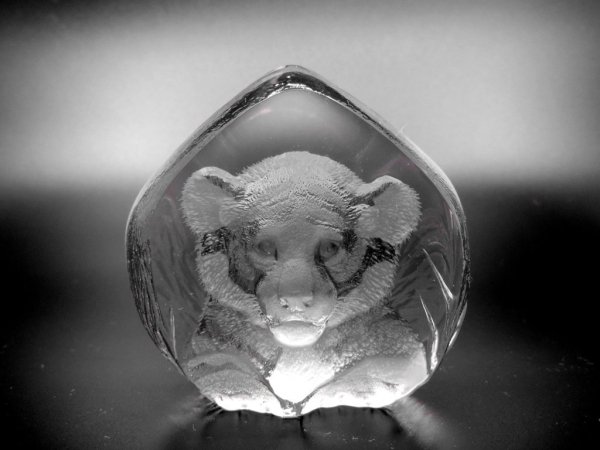 ޥåġʥ Mats Jonasson ꥹ ڡѡ ֥ Ҹ Crystal Paper weight Sculpture Small tiger ֤ʪ ̲ 