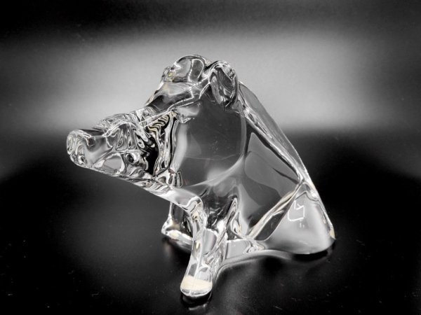 Х Baccarat  ꥹ ֥ Υ Crystal Sculpture boar ֤ʪ 
