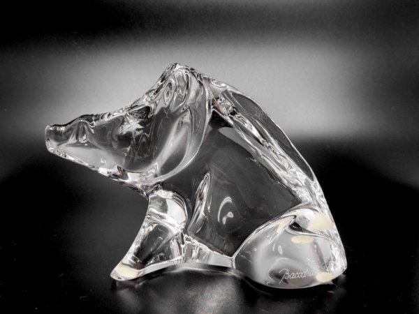 Х Baccarat  ꥹ ֥ Υ Crystal Sculpture boar ֤ʪ 