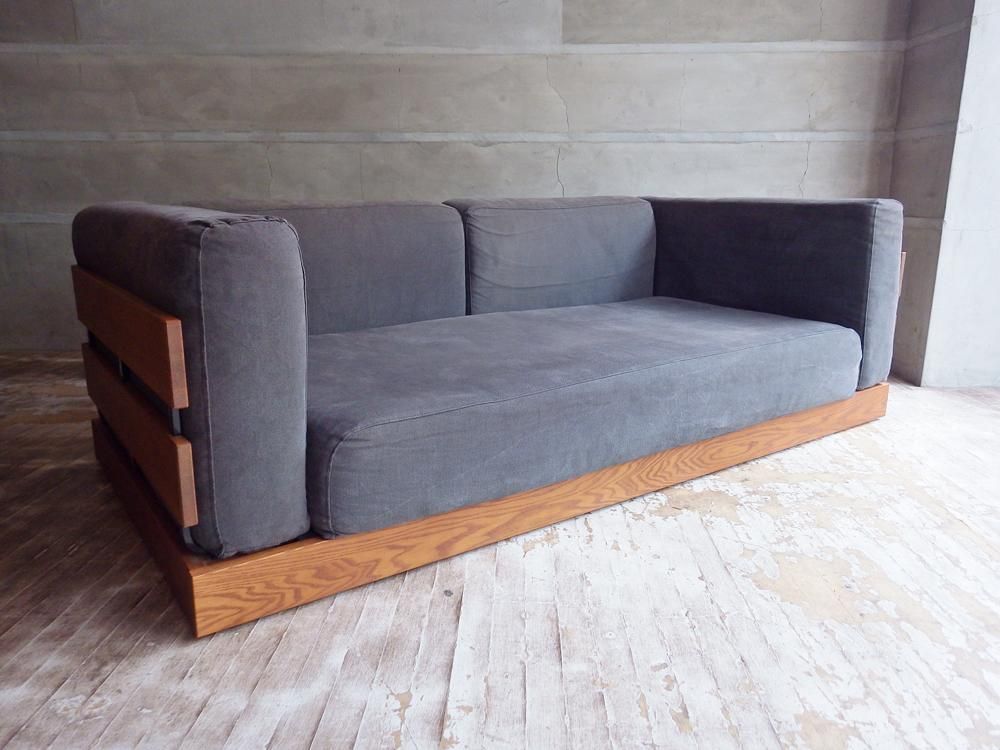モモナチュラル Momo Natural リバーゲイト River Gate N Box Sofa 3人掛けソファ オーク材 ロータイプ 定価約18万円 Tokyo Recycle Imption 東京 世田谷のリサイクルショップ デザイナーズ 北欧家具の販売 買取