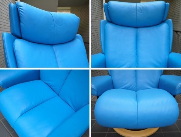 エコーネス Ekornes ストレスレス マジック Stressless Magic クラシックベース ライトブルー リクライニングチェア 北欧 ノルウェー Tokyo Recycle Imption 東京 世田谷のリサイクルショップ デザイナーズ 北欧家具の販売 買取