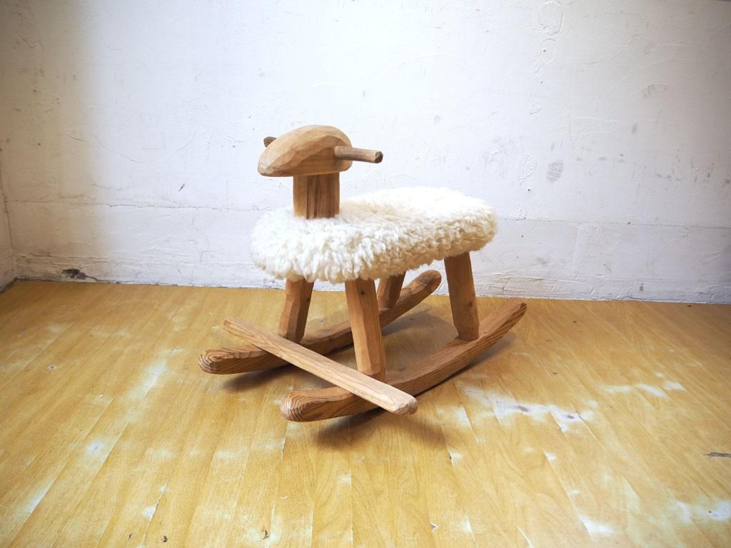 1281＊ひつじ　羊　ロッキング　Swing Sheep 削除します　お早めに家具・インテリア