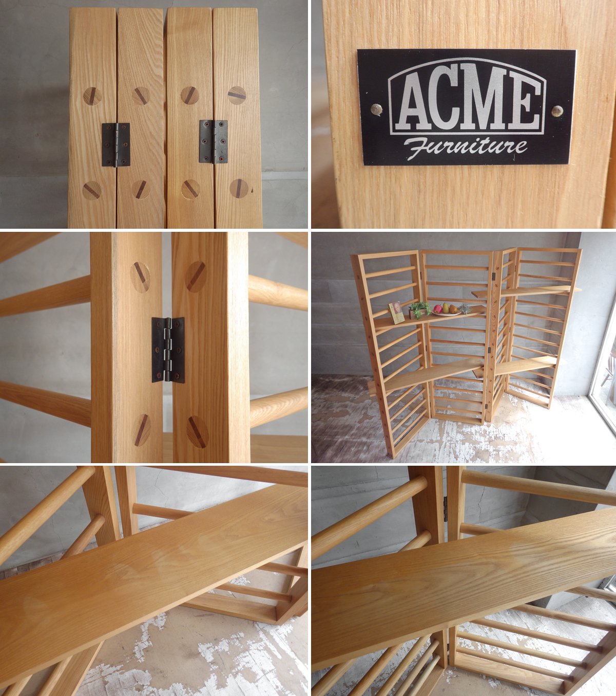 アクメファニチャー ACME Furniture ラダーパーテーション Ladder Partition オーク材 定価:\110,000- ♪