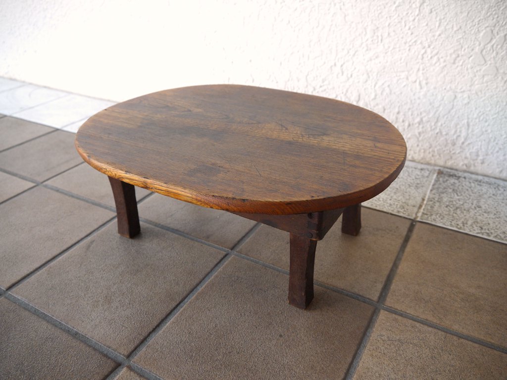 ジャパンビンテージ 古い木味の小さなちゃぶ台 座卓 ローテーブル ミニ 
