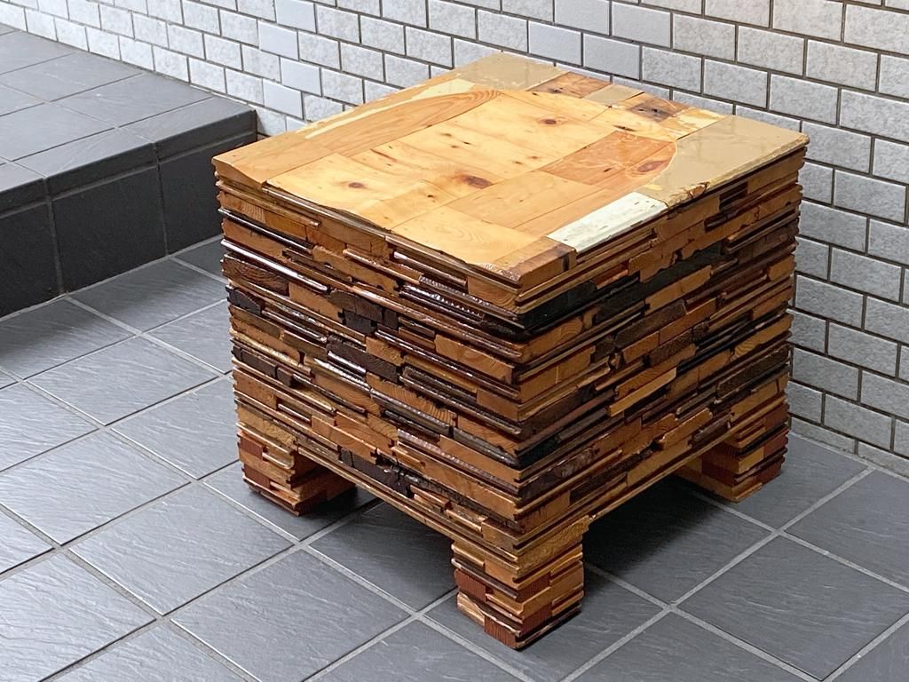 ピート ヘイン イーク Piet Hein Eek スクラップウッド パイリング スツール Scrapwood Piling Stool オランダ Cibone取扱 Tokyo Recycle Imption 東京 世田谷のリサイクルショップ デザイナーズ 北欧家具の販売 買取
