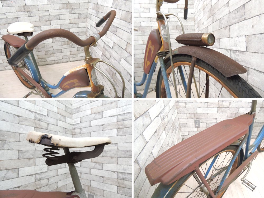 USビンテージ Vintage ジェー・シー・ヒギンズ J.C. Higgins トリコロールカラー 自転車 26インチ inch ディスプレイアイテム インテリアとして ●