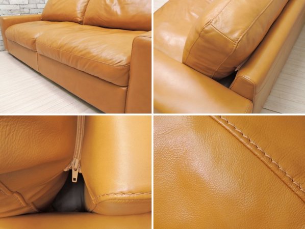 ˥ unico ƥ TERRA 쥶ե 3 Leather sofa 3 seater 3ͳݤ ܳ  եå  
