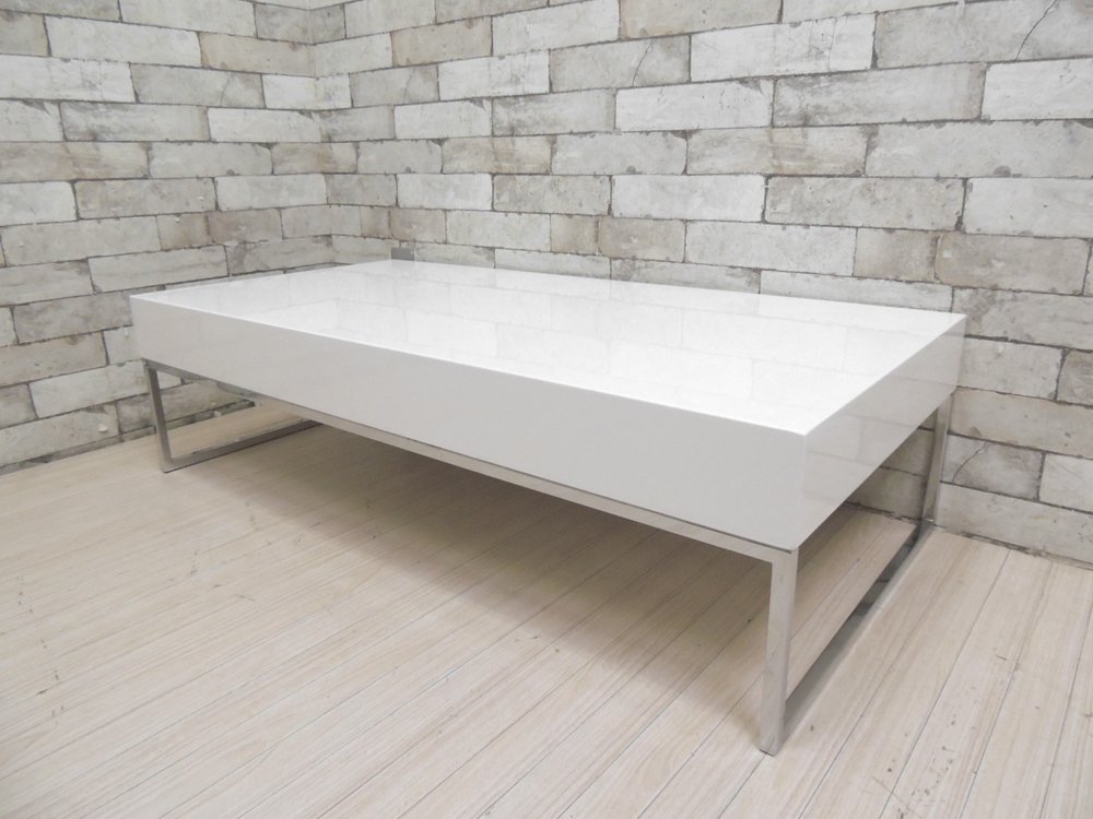 IDC大塚家具 センターテーブル DM-G F016 ホワイト ローテーブル