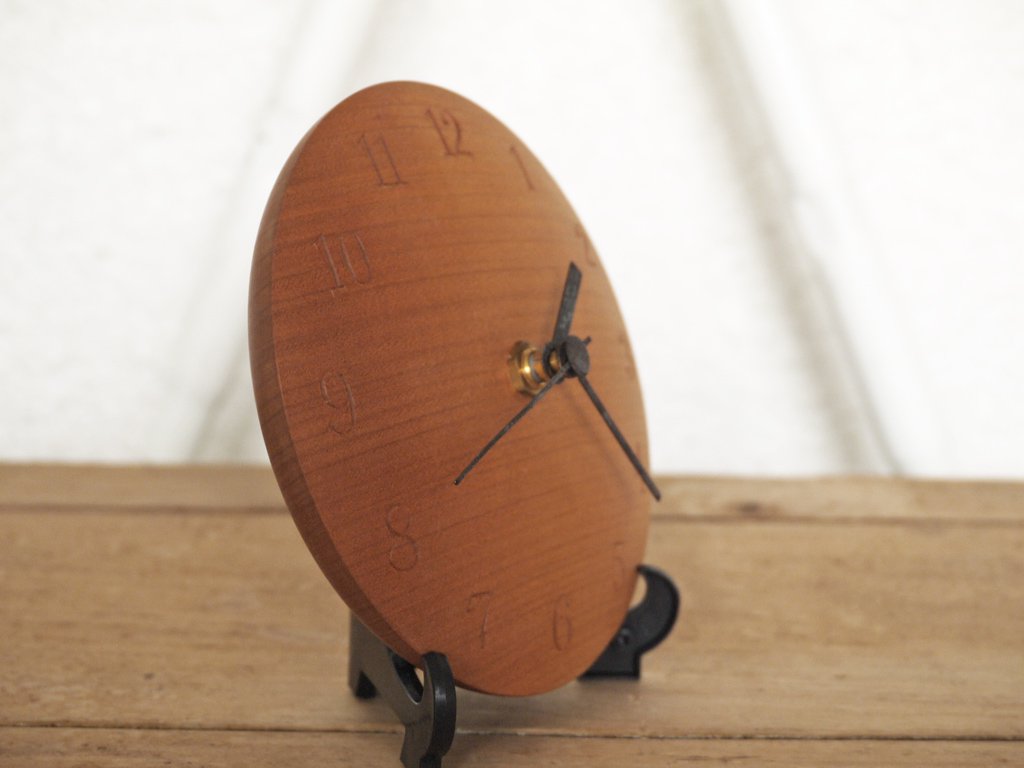 三谷龍二 木製 掛時計 ウォールクロック 山桜 Φ12cm 現代作家 元箱付き 