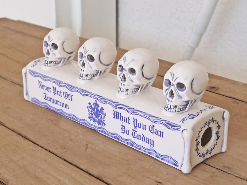 NEIGHBORHOOD ネイバーフッド 19AW スカル インセンスチャンバー お香立て BOOZE DUAL SKULL / CE-INCENSE CHAMBER 192AINH-AC01 ブラック 黒 【メンズ】【美品】