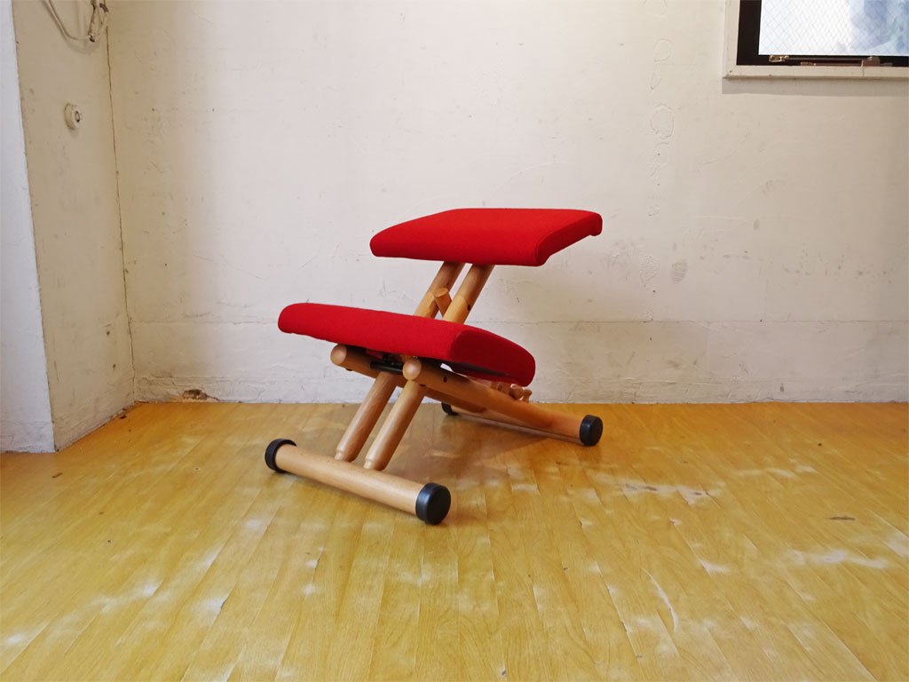 北欧 VARIER バランスチェア STOKKE ヴァリエール 学習椅子 レッド-