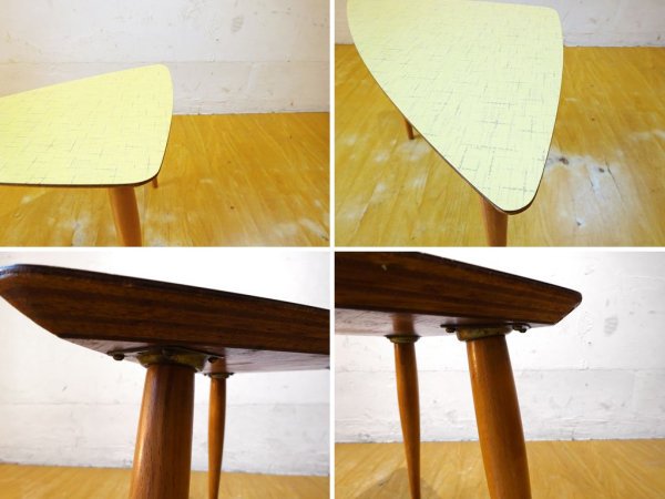 ꥹ ӥơ UK Vintage ȥ饤󥰥 ɥơ֥ Side table ⡼ơ֥ Triangle 3ܵ ߥåɥ꡼ 