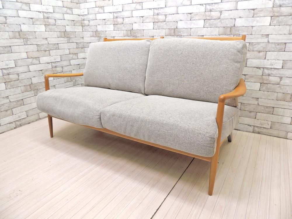 飛騨産業 Hida キツツキマーク ヴィオラ Viola ソファ 2p Wn101w オーク材 現状品 Tokyo Recycle Imption 東京 世田谷のリサイクルショップ デザイナーズ 北欧家具の販売 買取