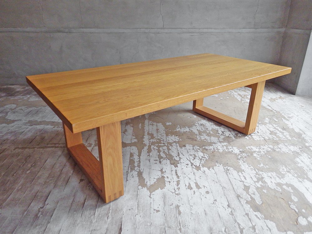 無印良品 MUJI オーク材 無垢材天板 リビングテーブル ローテーブル