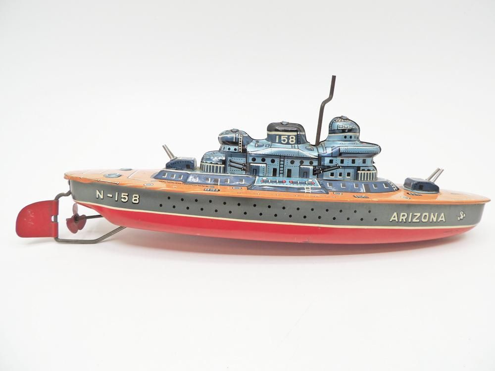 米澤玩具 ブリキ 船 N-158 ARIZONA フリクション 玩具 昭和レトロ
