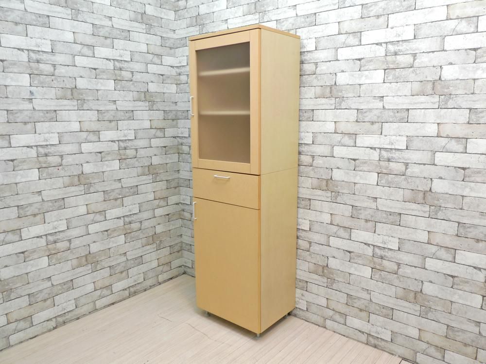 シンプルモダンデザイン スリム カップボード キャビネット 食器棚 ナチュラル Tokyo Recycle Imption 東京 世田谷のリサイクルショップ デザイナーズ 北欧家具の販売 買取 シンプルモダンデザイン スリム カップボード キャビネット 食器棚 ナチュラル Tokyo Recycle Imption 東京 世田谷のリサイクルショップ デザイナーズ 北欧家具の販売 買取