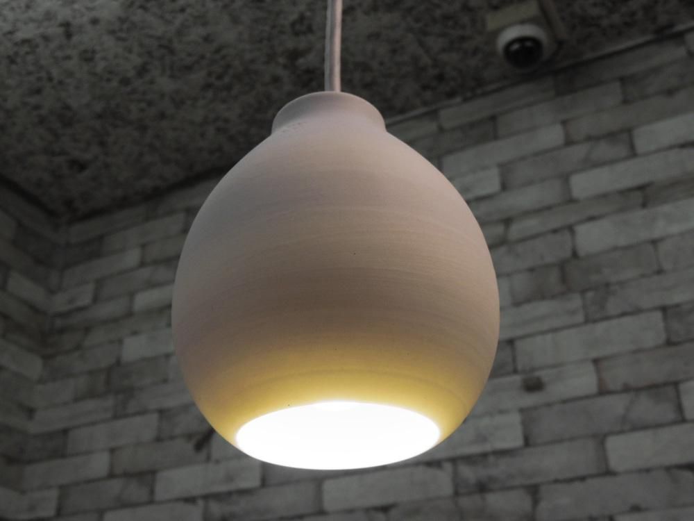 卯山窯 信楽透器 陶ライト TOU-LIGHT SMALL ペンダントライト 線香花火