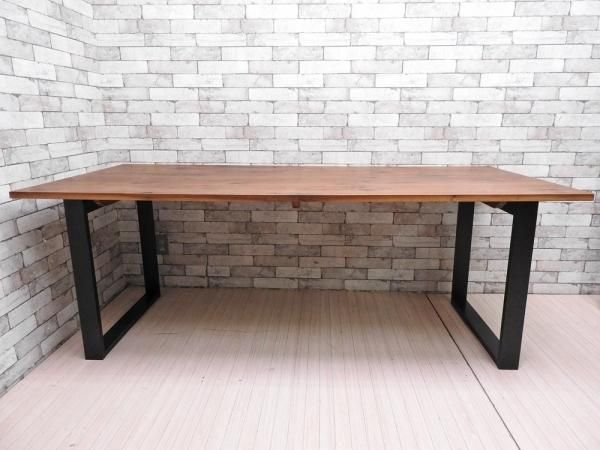 いまだ Craft Furniture Imada クーパー Cooper ウォールナット無垢材 アイアン脚 ダイニングテーブル W199cm インダストリアル 府中家具 Tokyo Recycle Imption 東京 世田谷のリサイクルショップ デザイナーズ 北欧家具の販売 買取