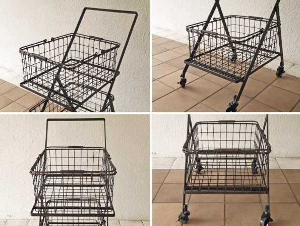 ダルトン DULTON デュアルバスケットカート DUAL BASKET CART 未使用品