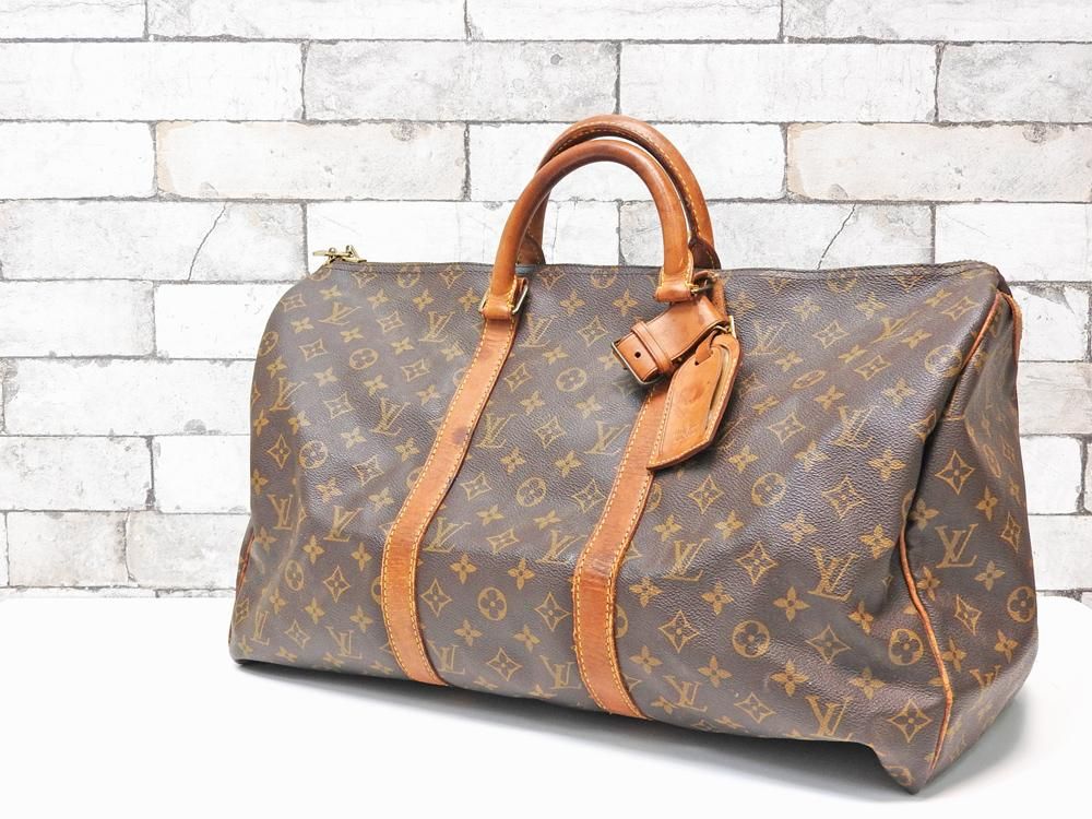 LOUIS VUITTON◇キーポル50_モノグラム_BRW/PVC/BRW【バッグ