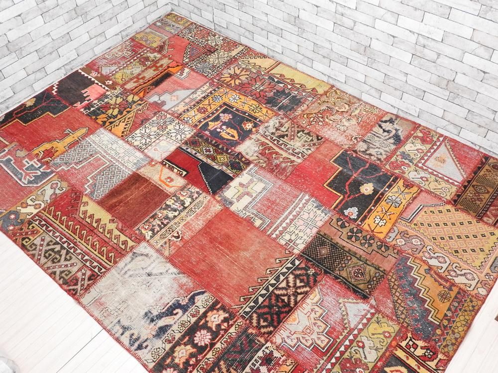 vintage rug パッチワークラグ