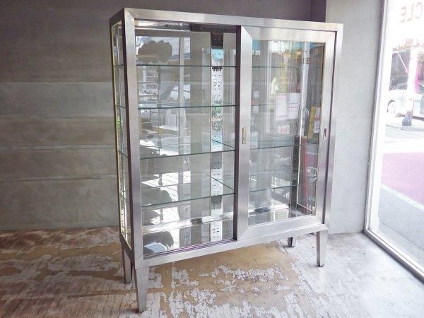 美品　ステンレス　ガラス　ドクターキャビネット　飾り棚　ケビント　高級　モダン 楽天市場】【引き取り限定】アンティーク調 ケビント 医療棚