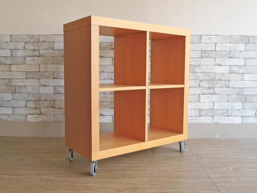 無印良品 Muji ブナ材 オープンシェルフ オープンラック 2 2 ナチュラル キャスター付き 美品 廃番 Tokyo Recycle Imption 東京 世田谷のリサイクルショップ デザイナーズ 北欧家具の販売 買取