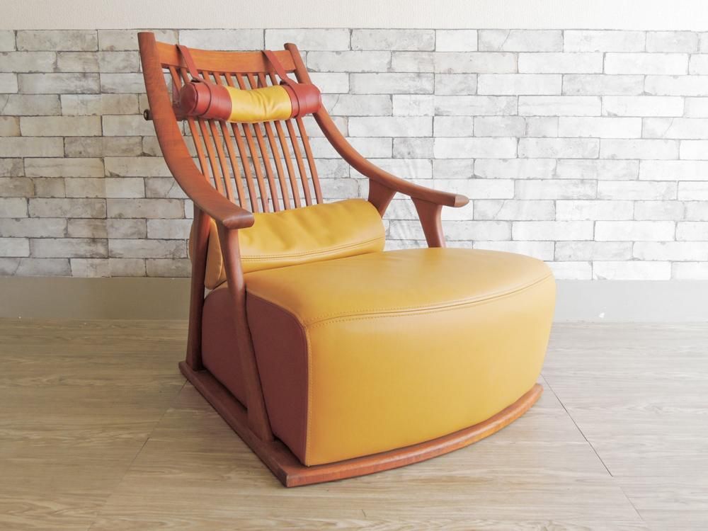 BC工房 アームチェア 木製フレーム 本革クッション 【公式通販】