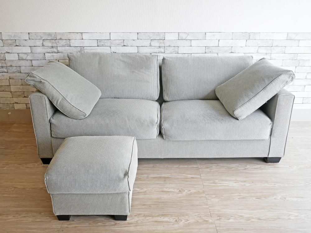 アイラーセン Eilersen ストックホルムソファ Stockholm Sofa 2 5人掛け ファブリック グレー系 デンマーク 北欧家具 定価40万円以上 現状品 Tokyo Recycle Imption 東京 世田谷のリサイクルショップ デザイナーズ 北欧家具の販売 買取