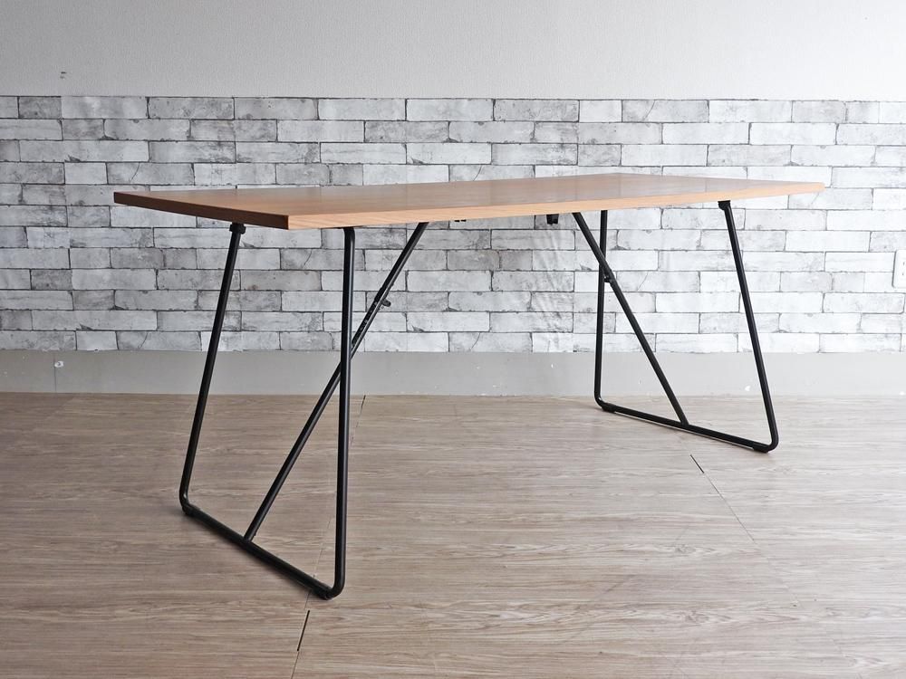 無印良品 Muji 折りたたみテーブル ダイニングテーブル オーク材 スチール脚 W160cm ナチュラルデザイン 定価 25 900 Tokyo Recycle Imption 東京 世田谷のリサイクルショップ デザイナーズ 北欧家具の販売 買取