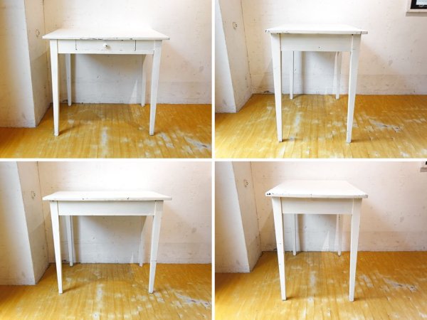 ե ӥơ France vintage ӡå ۥ磻 ڥ ⡼ ǥ Repaint Small Desk 