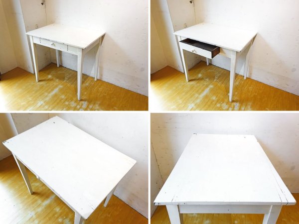 ե ӥơ France vintage ӡå ۥ磻 ڥ ⡼ ǥ Repaint Small Desk 