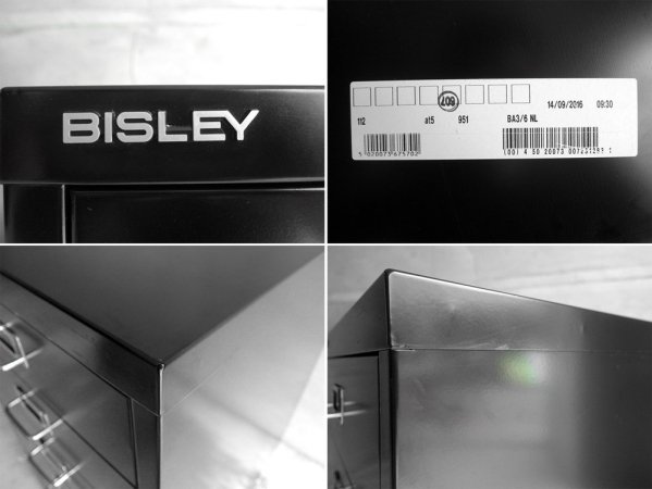ビスレー BISLEY ベーシック BASICシリーズ BA3/6 A3 キャビネット ブラック 抽斗6杯 デスクワゴン オフィス家具 英国 A ♪
