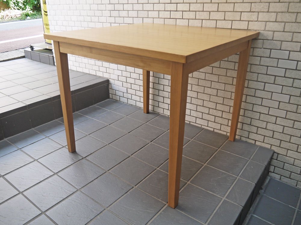 無印良品 MUJI ダイニングテーブル タモ無垢材 スクエア 正方形 W85cm