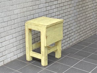 温故知新 スキップ ア ビート ガーデン Skip a Beat Garden 木製 スツール 図工椅子 シャビーシック ペイント ■