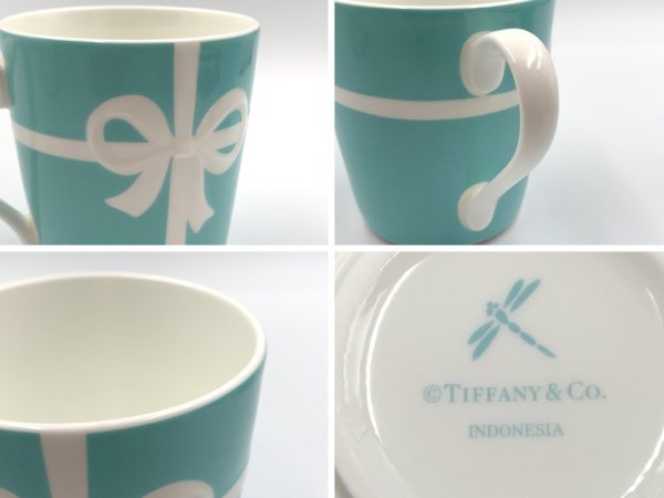 ティファニー Tiffany & Co. マグカップ 2客セット ブルー リボン 