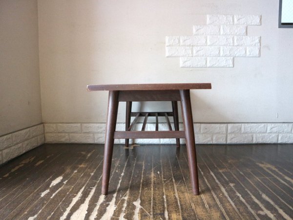 ジャパンビンテージ Japan Vintage ローテーブル リビングテーブル デコラトップ 折り畳み式天板 昭和レトロ 和家具 木味 古家具  