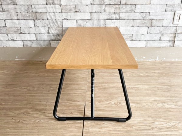 無印良品 MUJI 折りたたみローテーブル オーク材 × スチール脚 W90cm 