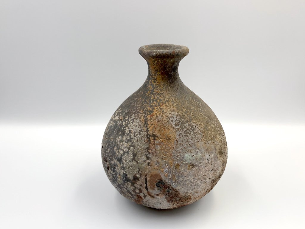 山田 隆太郎 花器 花瓶 フラワーベース 一輪挿し 高さ15.5cm 焼締 陶芸 
