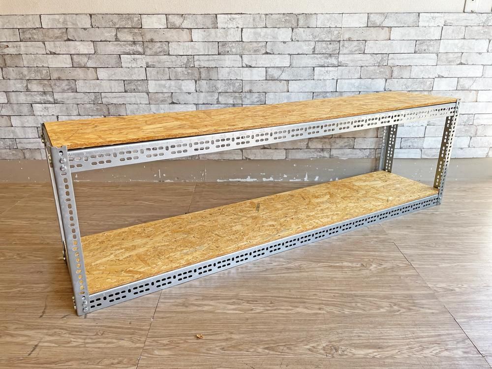 リオン LYON アングルシェルフ SLOTTED ANGLE SHELF 2段 オープン