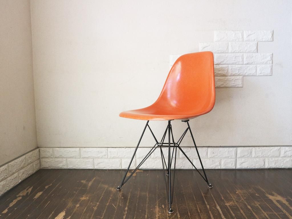HermanMiller サイドシェルチェア(オレンジ) エッフェルベース www