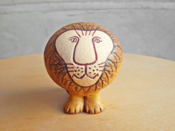 リサラーソン Lisa Larson アフリカ Africa ライオン Lion セミ ミディアム オブジェ 置物 スウェーデン 北欧雑貨 ♪