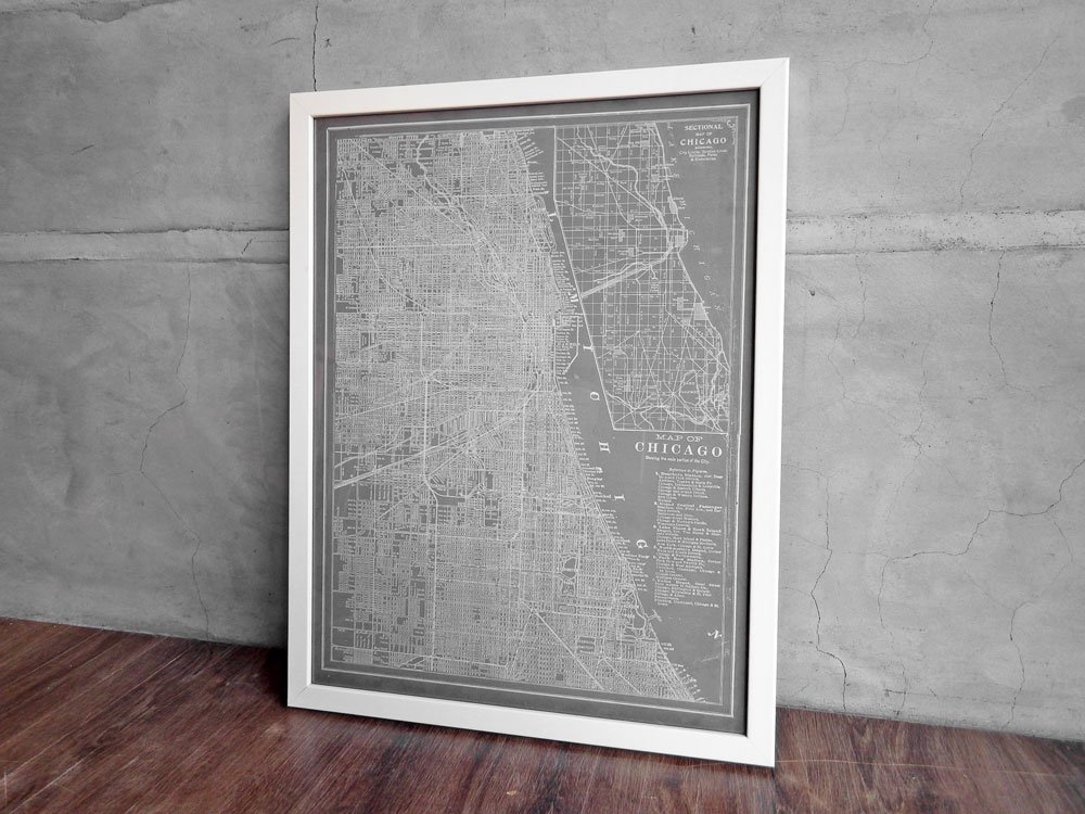 ӥ󡦥 Vision Studio  Ͽ ץ ݥ City Map of Chicago 졼  Crate&Barrel갷 ꥫ 