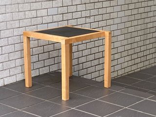 北欧ビンテージ Scandinavia Vintage ブナ材 リノリウム天板 サイドテーブル ランプテーブル 花台 ■