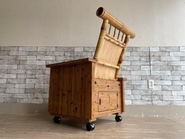 梅里竹芸 Umezato Bamboo Craft 健康椅子 左高仕様 + 中ベンチ + 背 梅里竹芸 Umezato Bamboo Craft 健康椅子 左高仕様 + 中ベンチ + 背