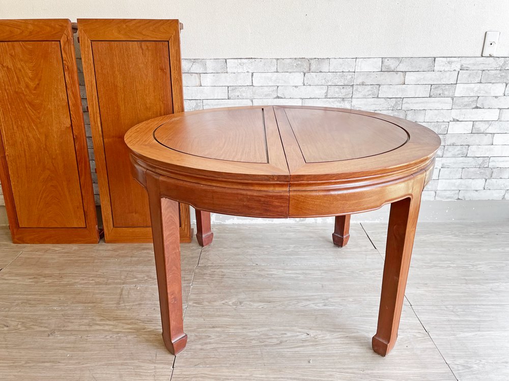 中国製中古家具 無垢板ダイニングテーブル - ダイニングテーブル