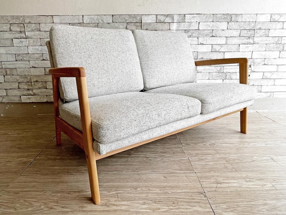 モモナチュラル Momo Natural モス Moss ソファ 2シーター アルダー材 カバーリング グレーファブリック 定価 1 000 Tokyo Recycle Imption 東京 世田谷のリサイクルショップ デザイナーズ 北欧家具の販売 買取